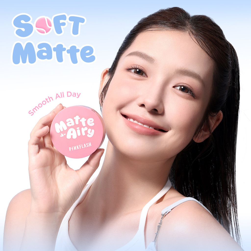 pinkflash airy matte loose powder 5g/bedak tabur pinkflash airy matte loose powder 5g/bedak tabur