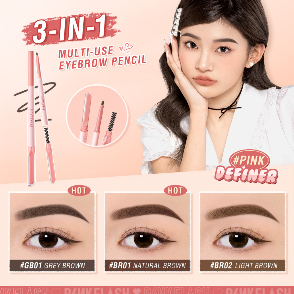 pinkflash multi use eyebrow pencil / pensil alis pinkflash multi use eyebrow pencil / pensil alis