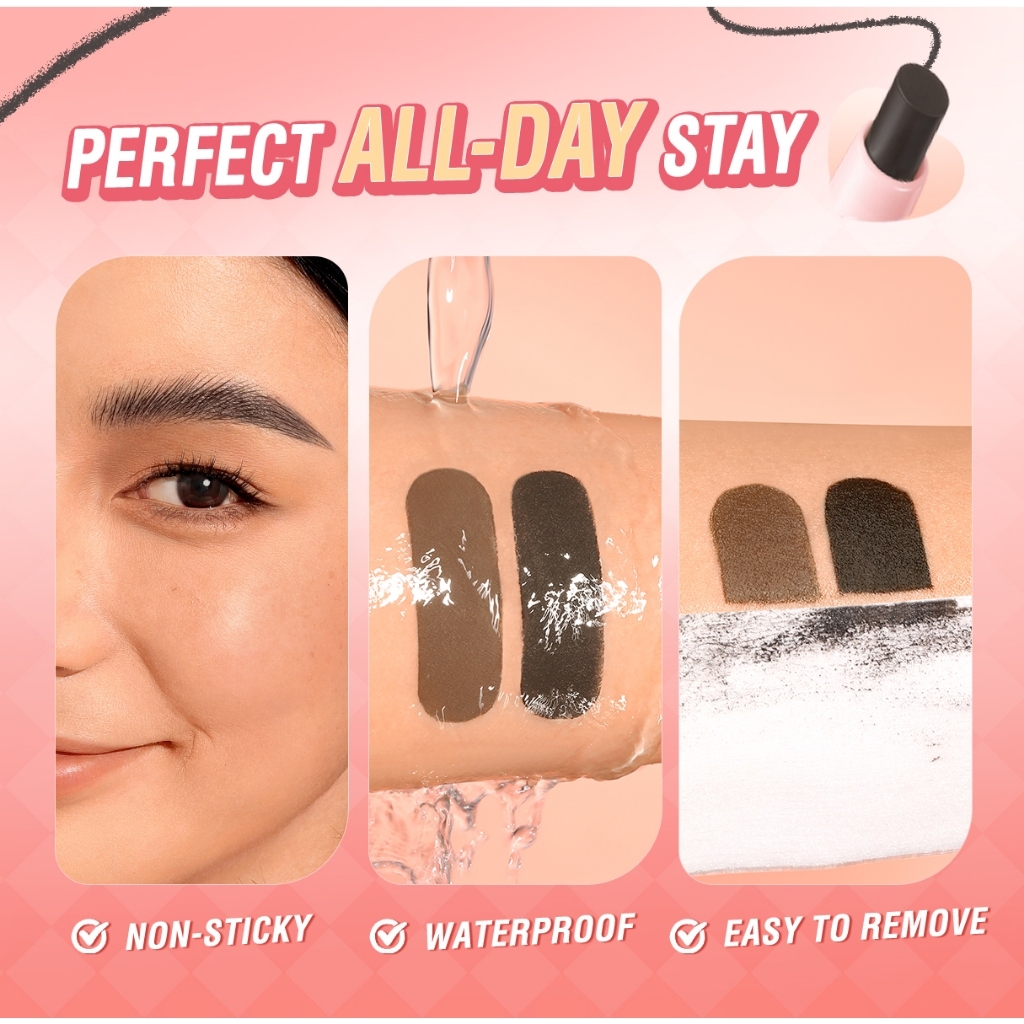 pinkflash 2 in 1 waterproof sculpting setting brow wax with brush/pensil alis pinkflash 2 in 1 waterproof sculpting setting brow wax with brush/pensil alis