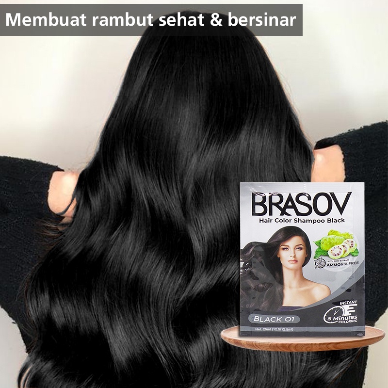 brasov hair color shampoo sachet 25ml/pewarna rambut brasov hair color shampoo sachet 25ml/pewarna rambut