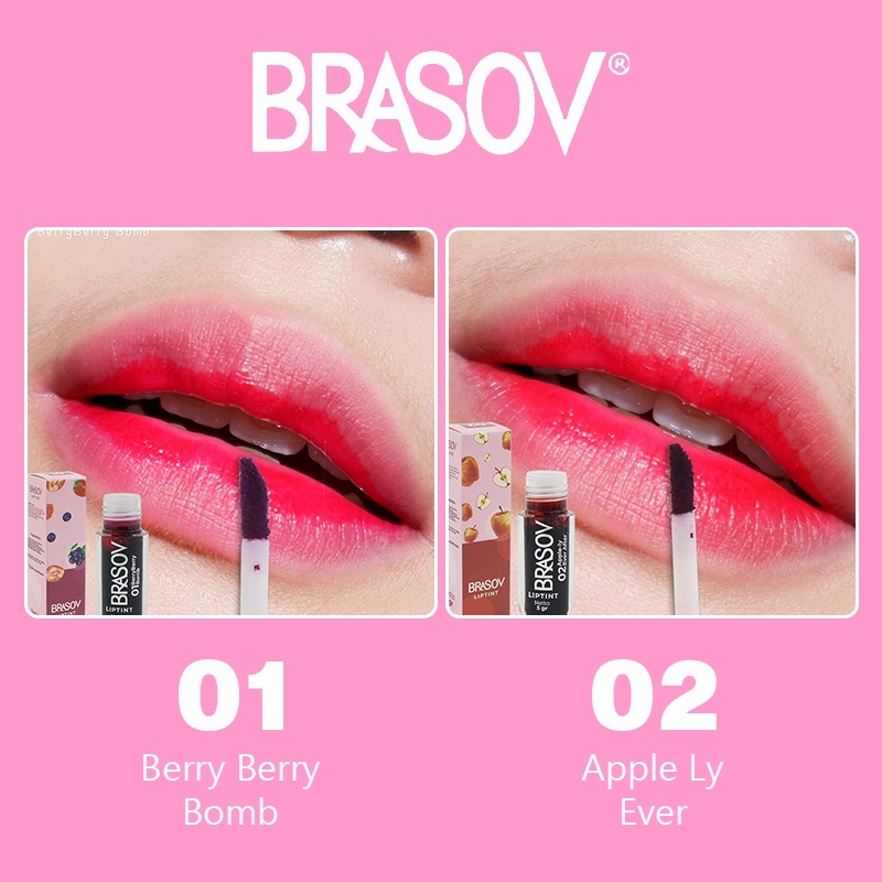 brasov liptint berry berry bomb/apple ly ever after/cherries me/peach please 5g brasov liptint berry berry bomb/apple ly ever after/cherries me/peach please 5g