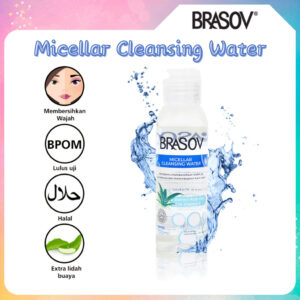 brasov micellar cleansing water extract aloe vera vitamin e 100ml/pembersih wajah makeup