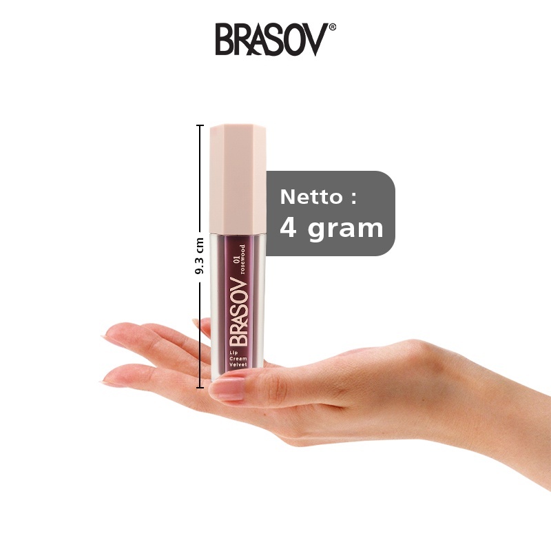 brasov lip cream velvet 4g/lipstick/lip matte brasov lip cream velvet 4g/lipstick/lip matte