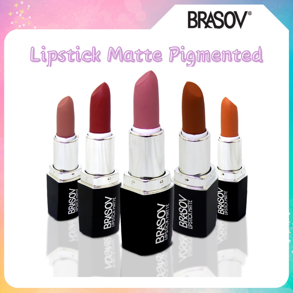 brasov lipstick matte pigmented 3.8g/lip cream/lip matte/lip velvet brasov lipstick matte pigmented 3.8g/lip cream/lip matte/lip velvet