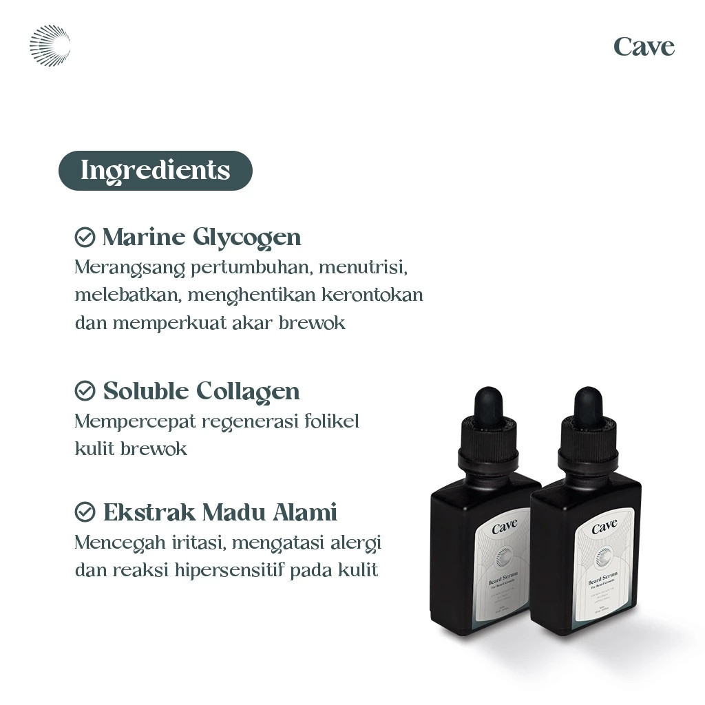cave beard serum 30ml/serum jenggot cave beard serum 30ml/serum jenggot