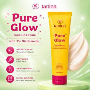 tanina pure glow tone up cream with 3% niacinamide 30g/pelembab wajah